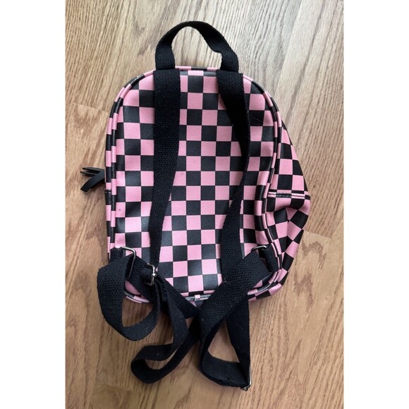Art Class Mini Backpack For Kids Pink & Black Checkered - Picture 2 of 6